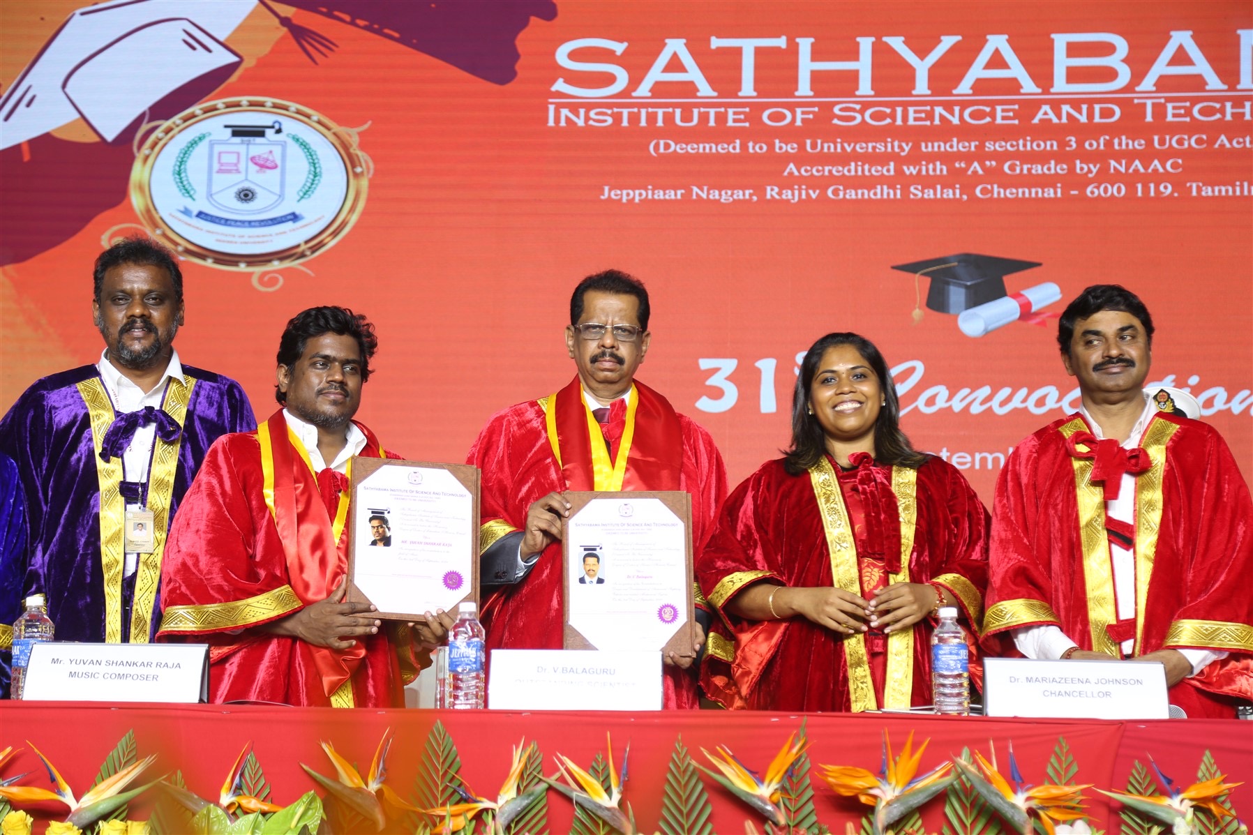 SATHYABAMA INSTITUTE OF SCIENCE AND TECHNOLOGY 31st CONVOCATION Music ...